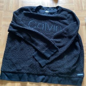 Calvin Klein fuzzy crew neck